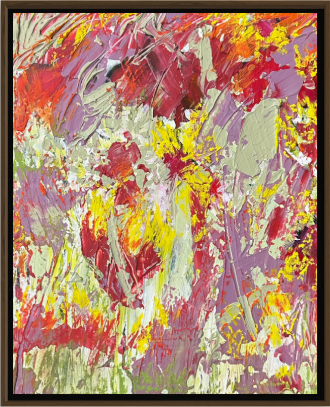 Abstract yellow and red